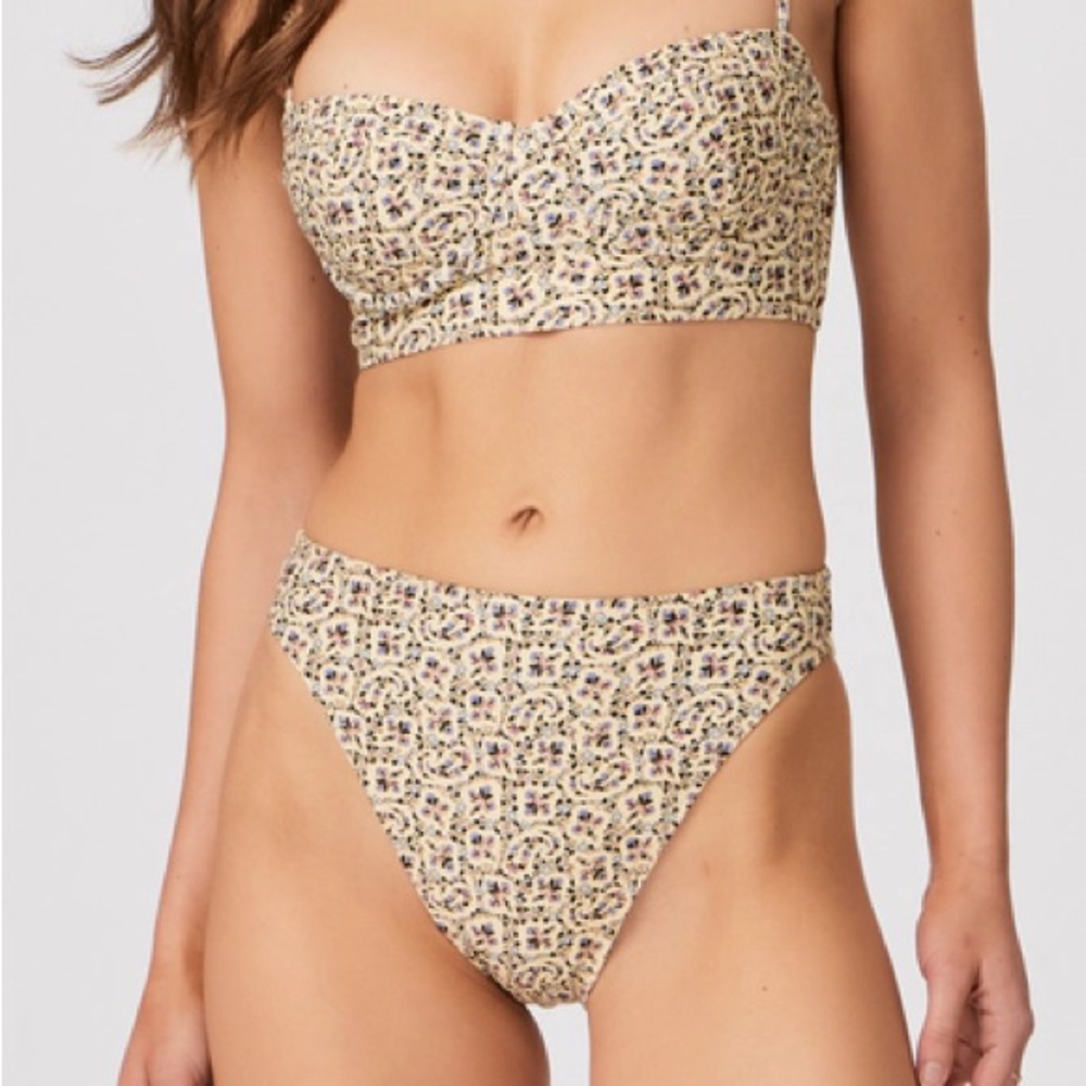 Paige By Paige Adam’s-Geller Sammi Bottom Swimsuit Size S Small Floral